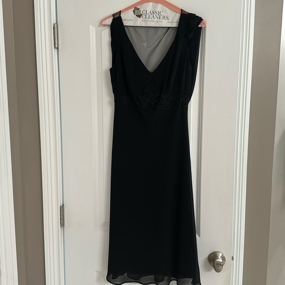 Elegant black dress.